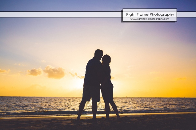 Sunset Engagement Photo Session on Waikiki Beach